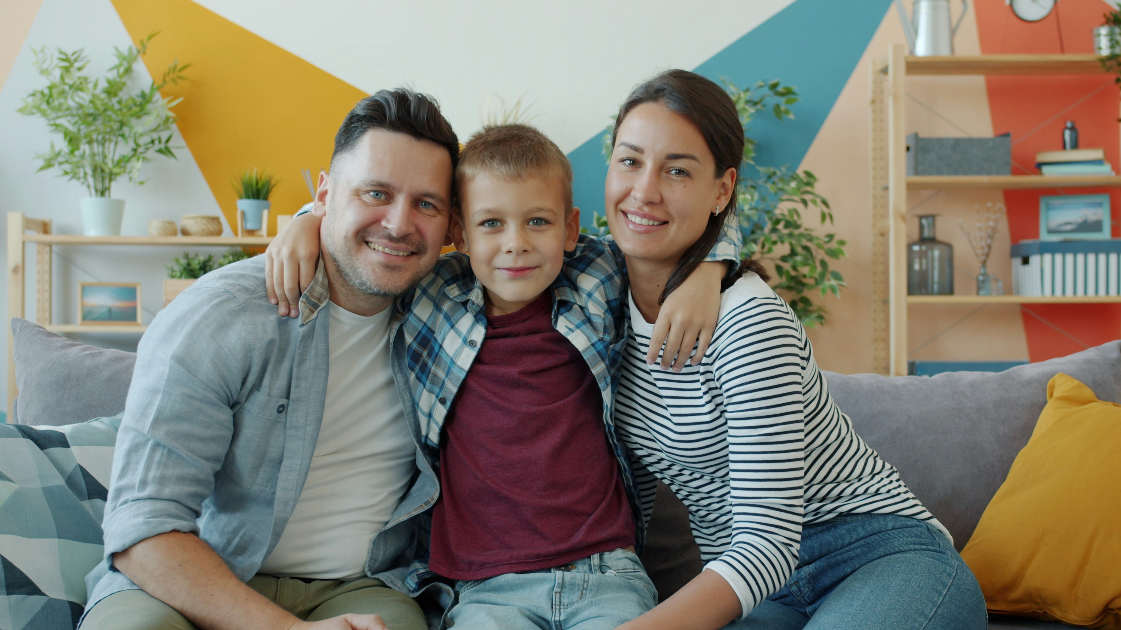Familie zuhause